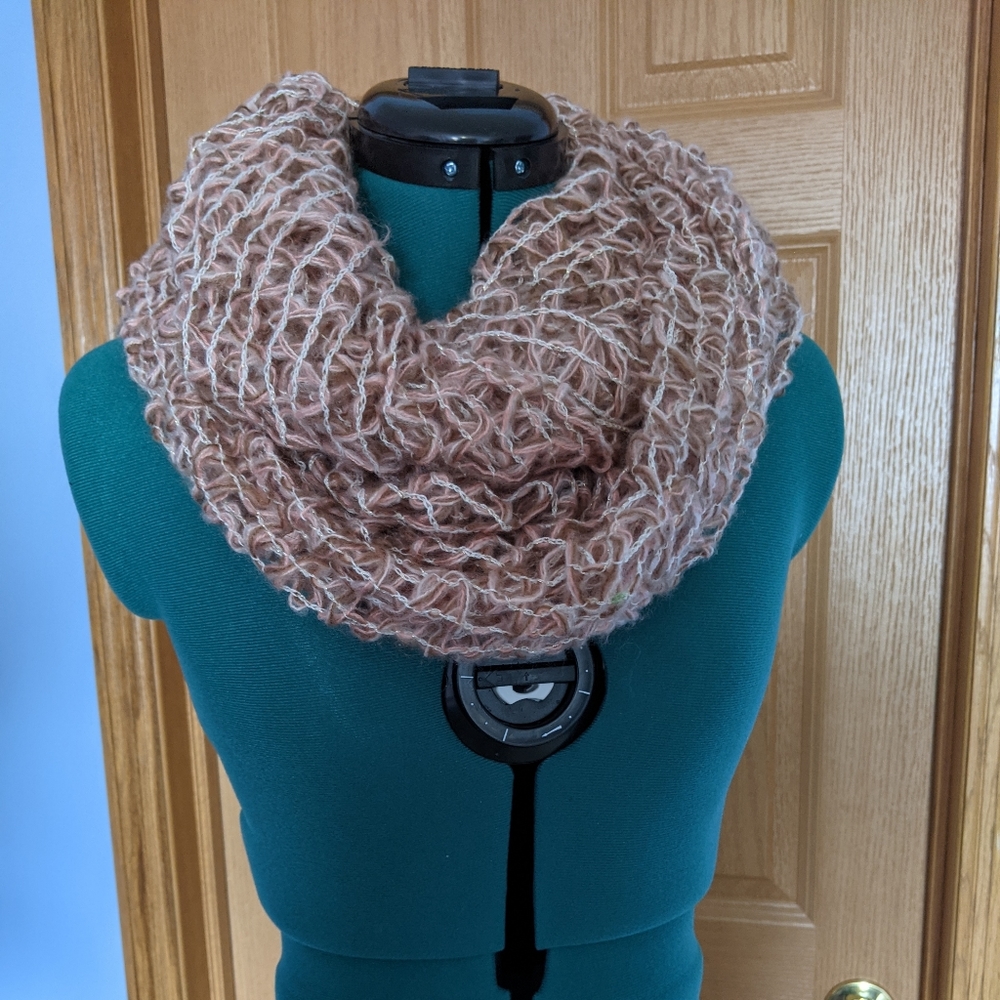 Pink infinity scarf